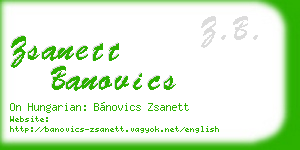 zsanett banovics business card